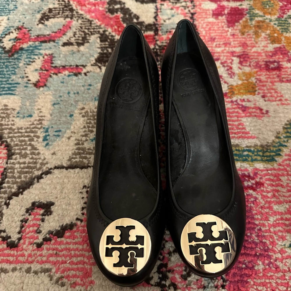 Tory Burch Black Ballet Flat Wedges